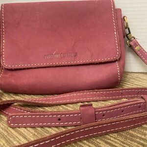 Portland Leather Women's Metro Crossbody Bag in Dusty Rose